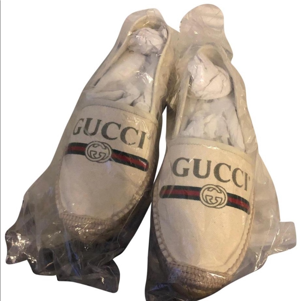 Gucci logo canvas espadrille